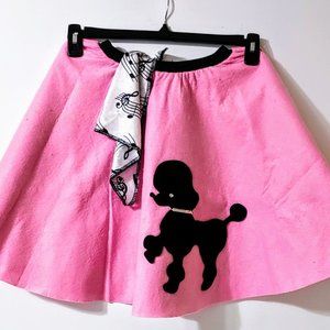 Poodle Skirt with Musical Note Scarf - One Size